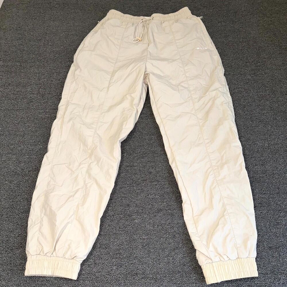 WILO The Label Track‎ Pants Womens Medium Beige Pockets Drawcord Waist Joggers